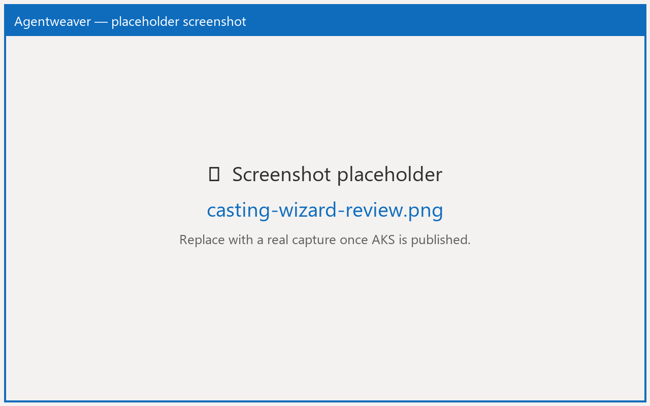 Casting wizard Review proposal step with proposed member cards