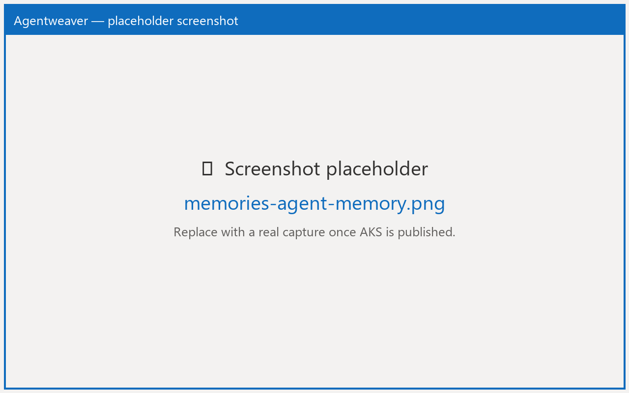 Agent Memory tab with memory entries and the Create memory entry form