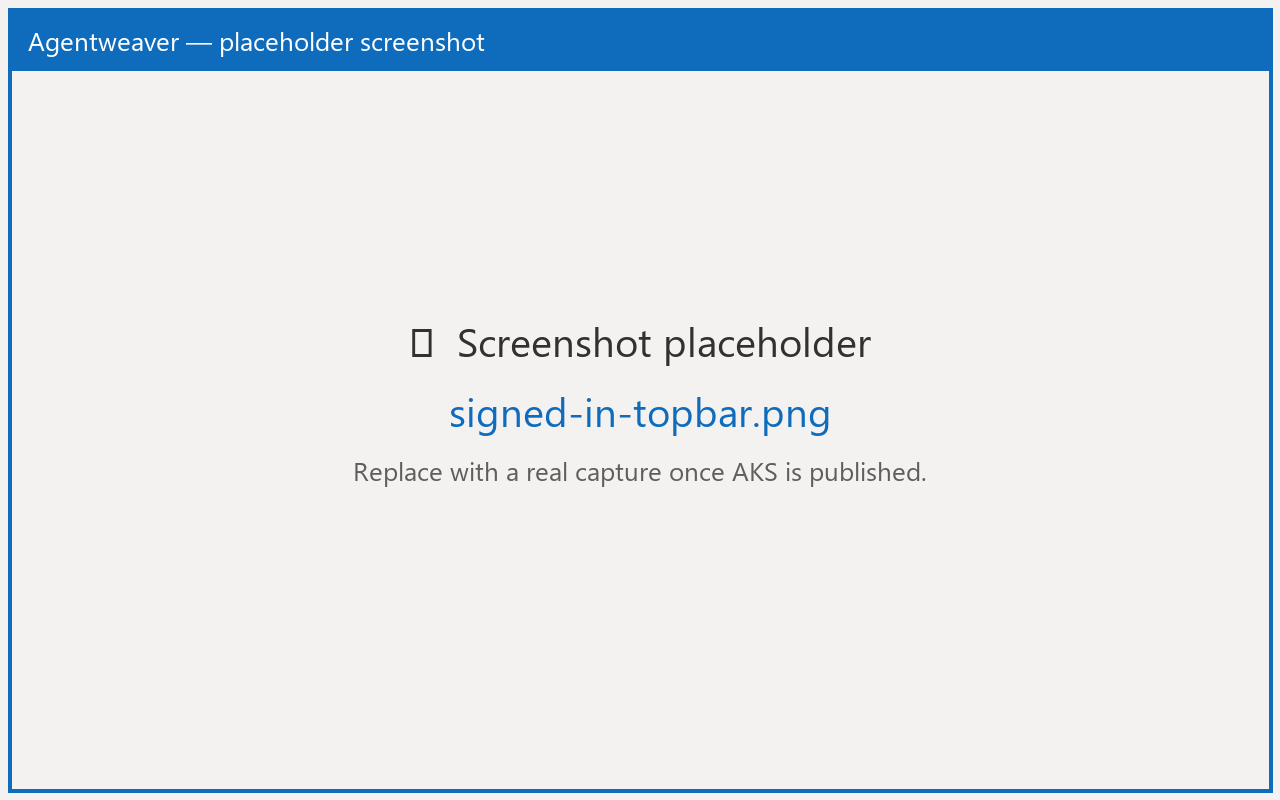 Top bar showing the signed-in GitHub account trigger and sign-out menu