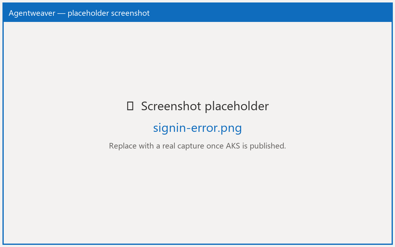 Sign-in page showing a GitHub authentication error message below the button