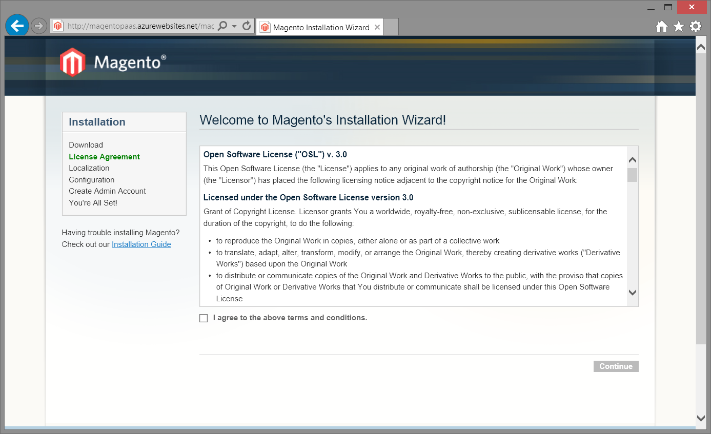 Magento Installation Wizard